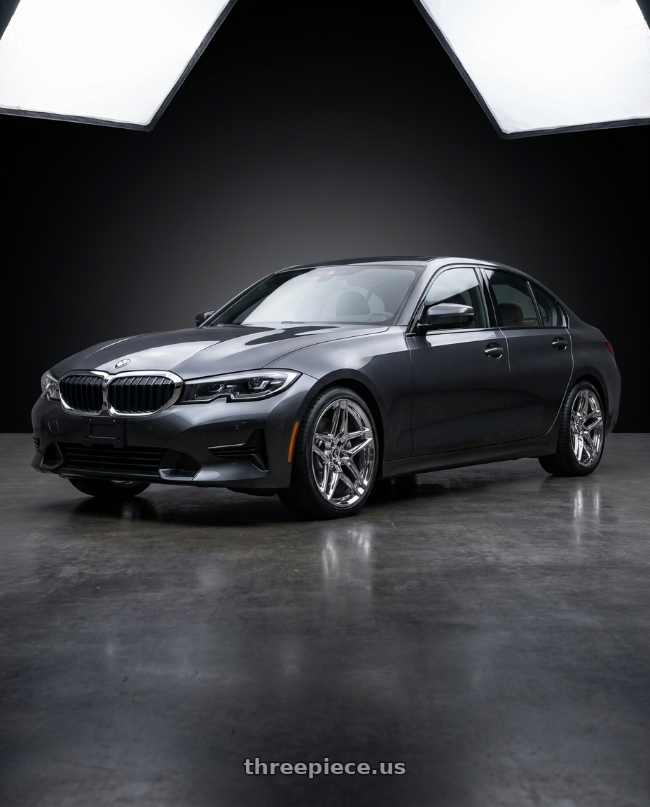 2020 bmw 330i  with Heritage Wheel EBISU MonoC 5x112 18x8.5+35 Chrome wheels
