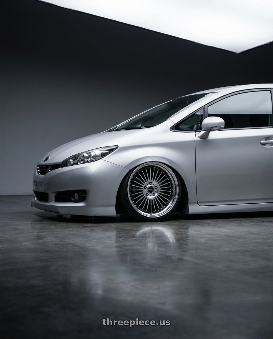2010 Taiwan Toyota Wish with Work Emitz Black Polish 5x100 19x7.5 +22 wheels