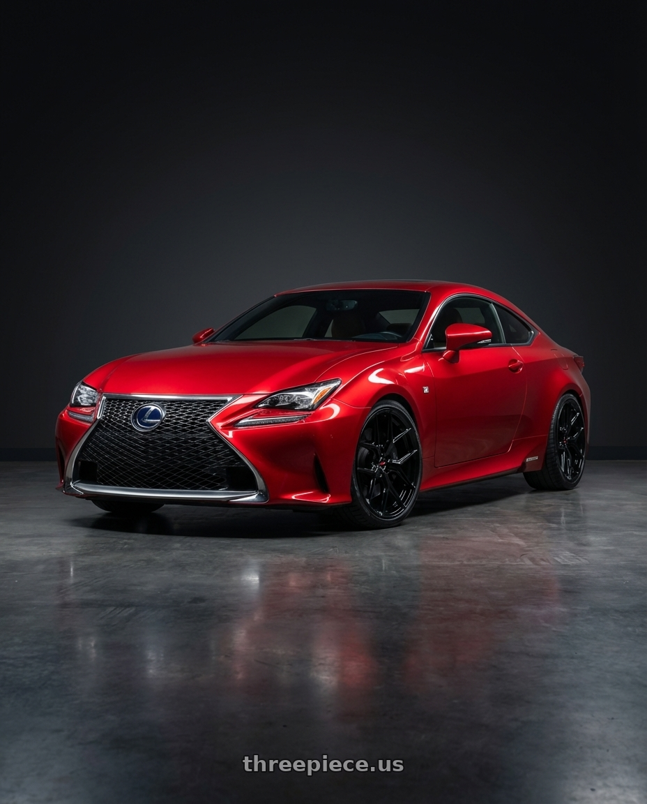 2018 Lexus RC F with Vossen HF-5 19x9.5 / 5x114.3 / ET40 / Deep Face / 73.1 - Gloss Black Wheel - HF5-9N63 wheels