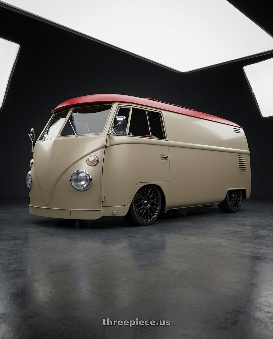 vw type 2 1964 with Rotiform RC204 PHX 5X112 19x10 +40 MATTE BLACK wheels