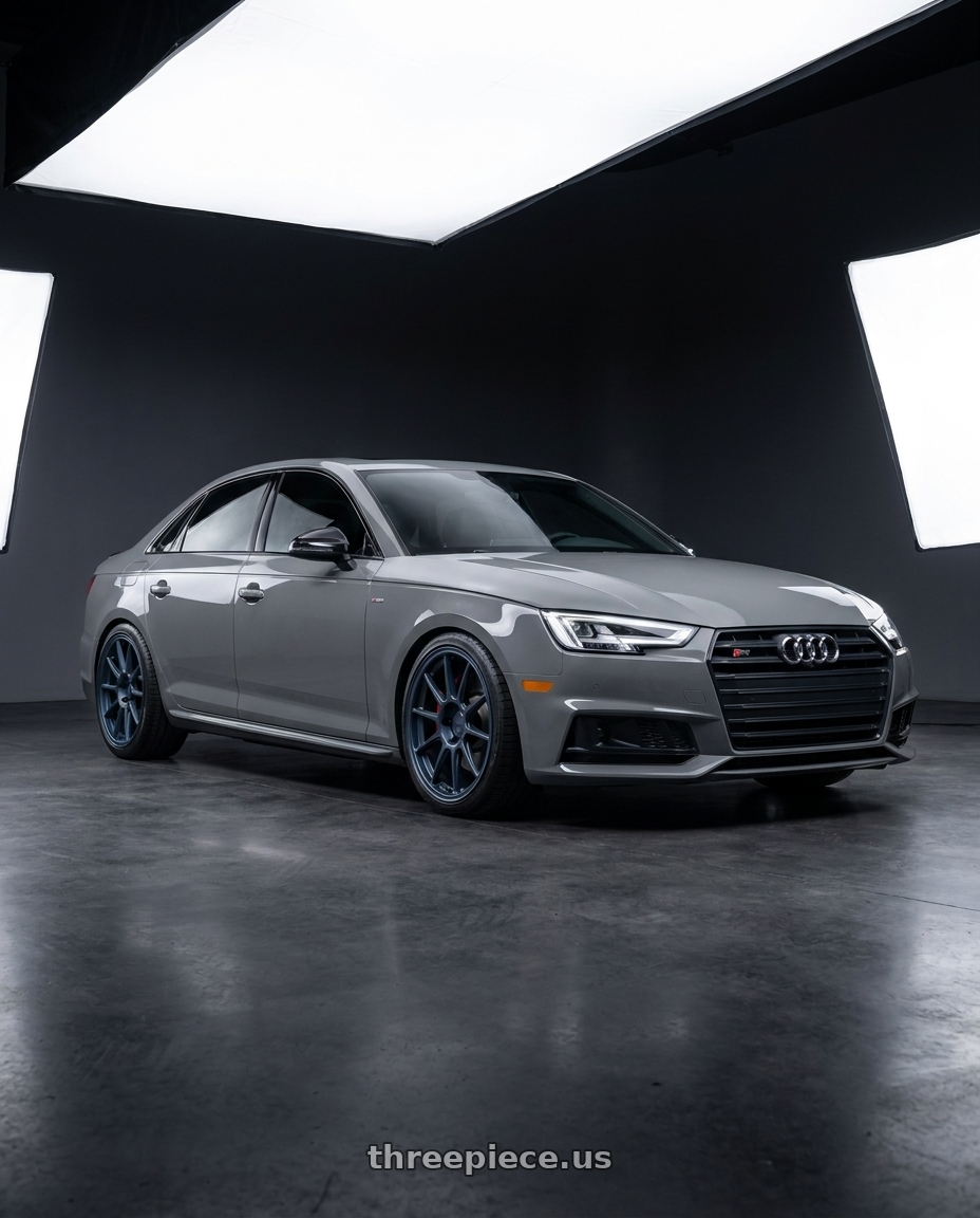 2019 Audi s4 with TSW IMATRA 5X112 18X9.5 +22 SATIN DARK BLUE wheels