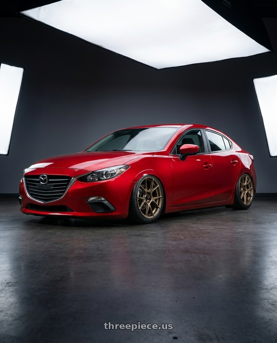 2016 Mazda 3 with Konig Ampliform 5x114.3 19x8.5+45 Gloss Bronze wheels