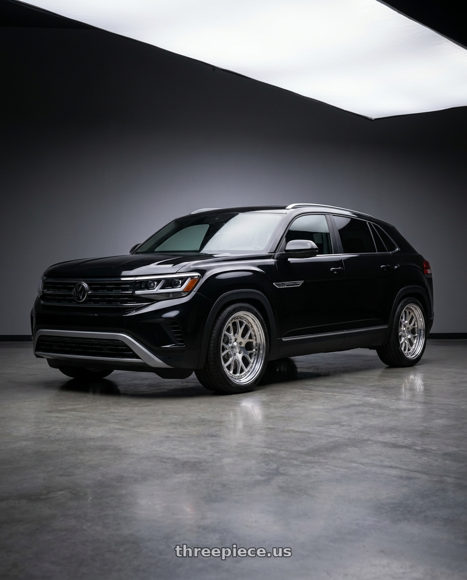 2021 volkswagen atlas cross sport with CCW CZ14 5x112 22x9 +25 Polished wheels