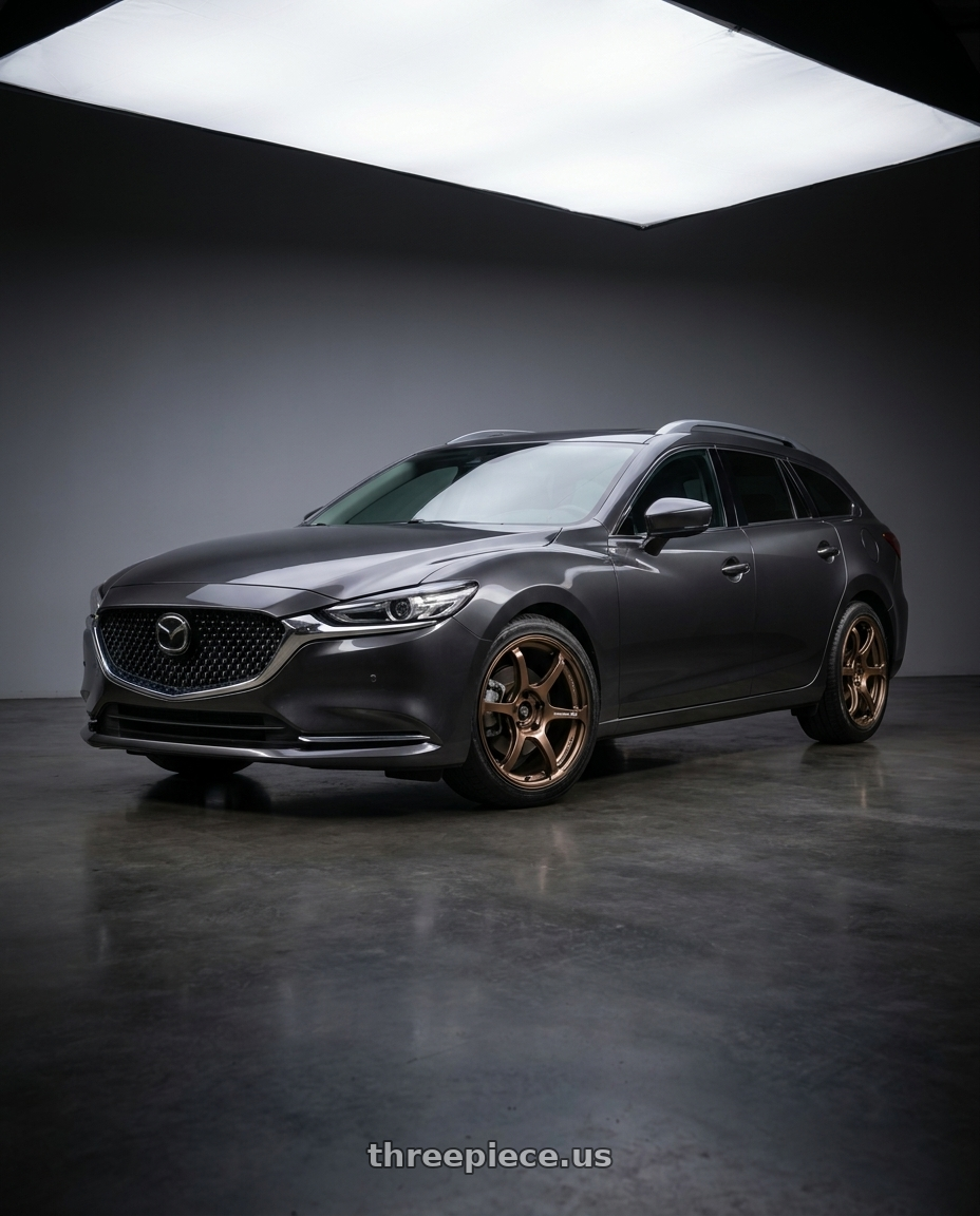 2019 Mazda 6 wagon with Advan Racing RG-4 5x114.3 18x8.5 +50 RACING COPPER BRONZE wheels