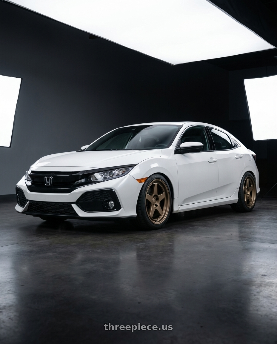 2024 Honda Civic with Kansei K12B KNP 5x114.3 18x9 12 Bronze wheels