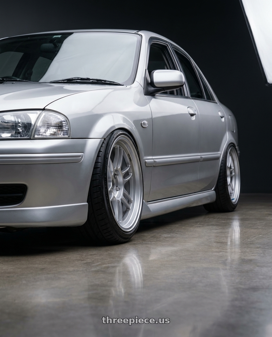 2001 Ford tierra with Enkei RPF1RS 5x114.3 18x9.5+12 Silver wheels