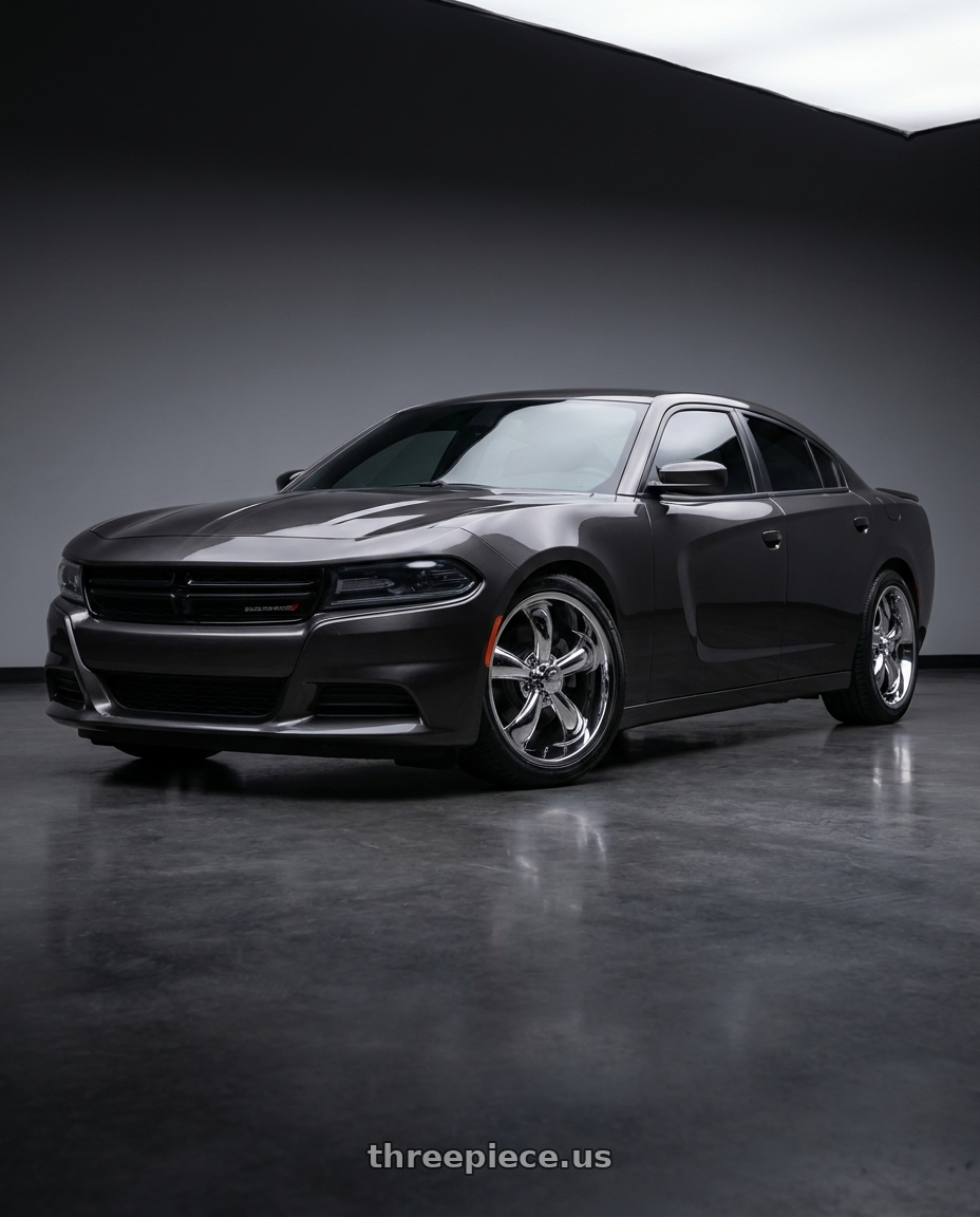 2021 Dodge Charger SXT with Vision American-Muscle 142 Legend 5x115 20x9.5+12 Chrome wheels