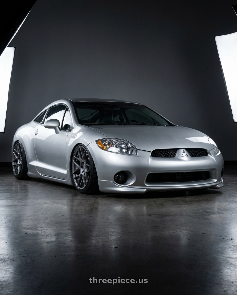 2010 Mitsubishi Eclipse with Aodhan AFF2 5x114.3 19x9.5+35 Matte Gray wheels
