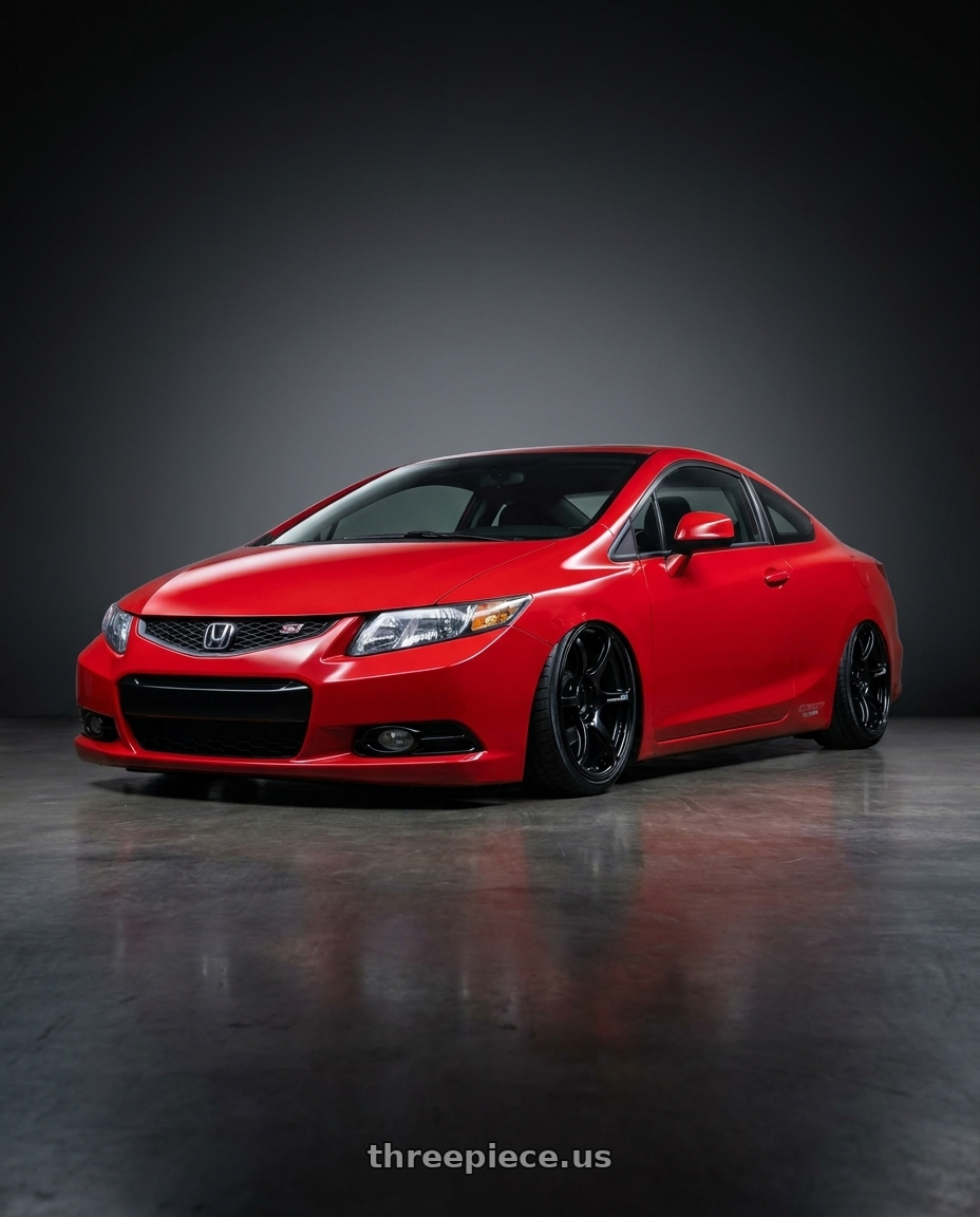 2011 Honda Civic Si with Advan RGIII 5x114.3 17x9.0+45 Gloss Black wheels