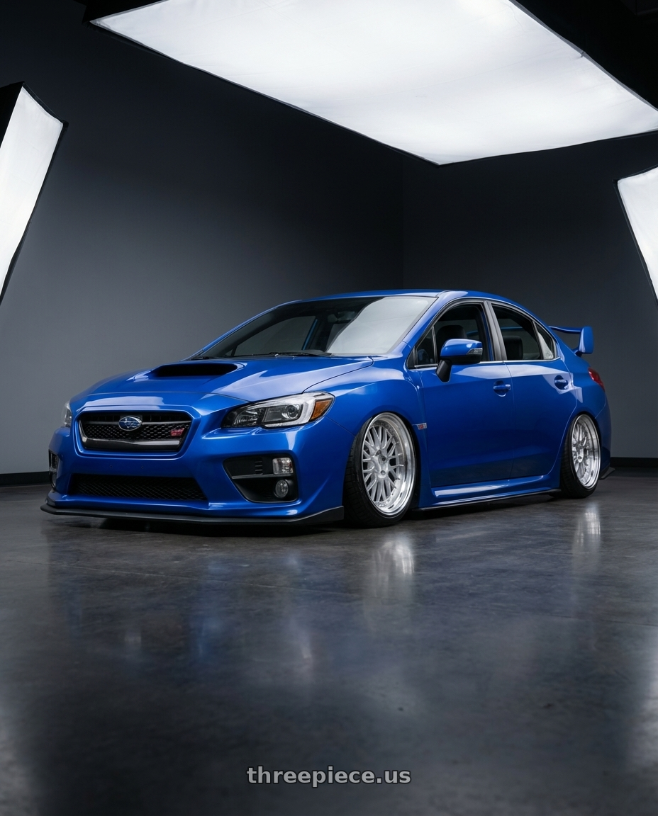 2013 Subaru WRX STI with ESR Wheels SR SERIES SR05 5x114.3 18x9.5 +22 Hyper Silver wheels