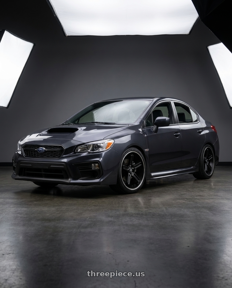 2018 Subaru Wrx with Motegi MR122 4X100/4X114.3 18X9 +45 SATIN BLACK W/ MACHINED STRIPE wheels