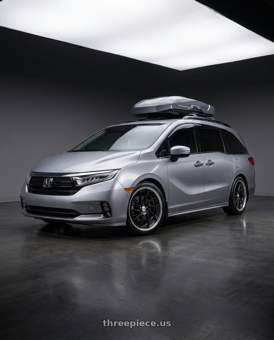 2024 Honda Odyssey with Work Gnosis Cvs 5x120 20x8.5+45 O Disk Matte Black wheels
