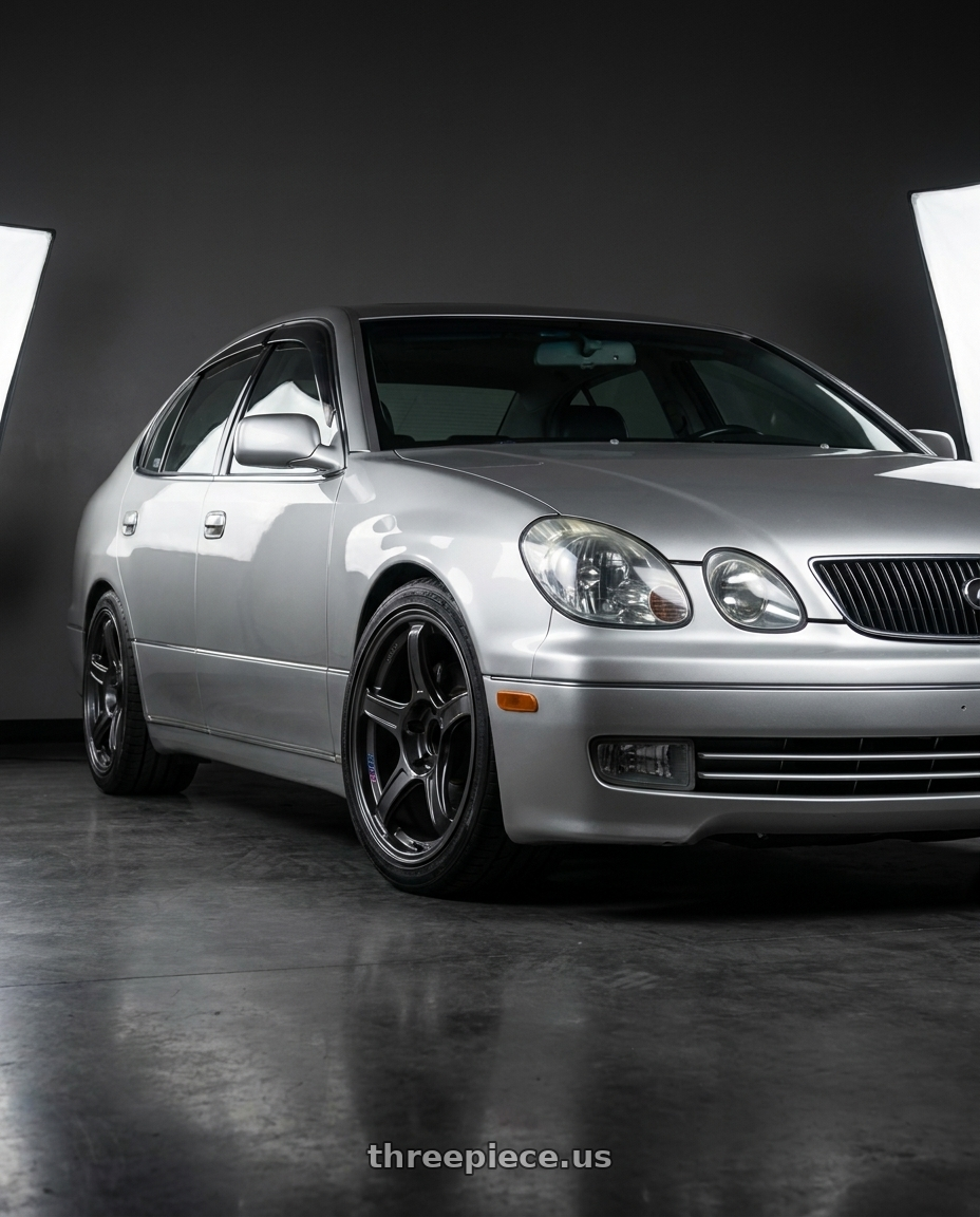 2001   lexus gs300 with Ssr Gtx03 5x114.3 19x9.5+38  BLACK GRAPHITE wheels