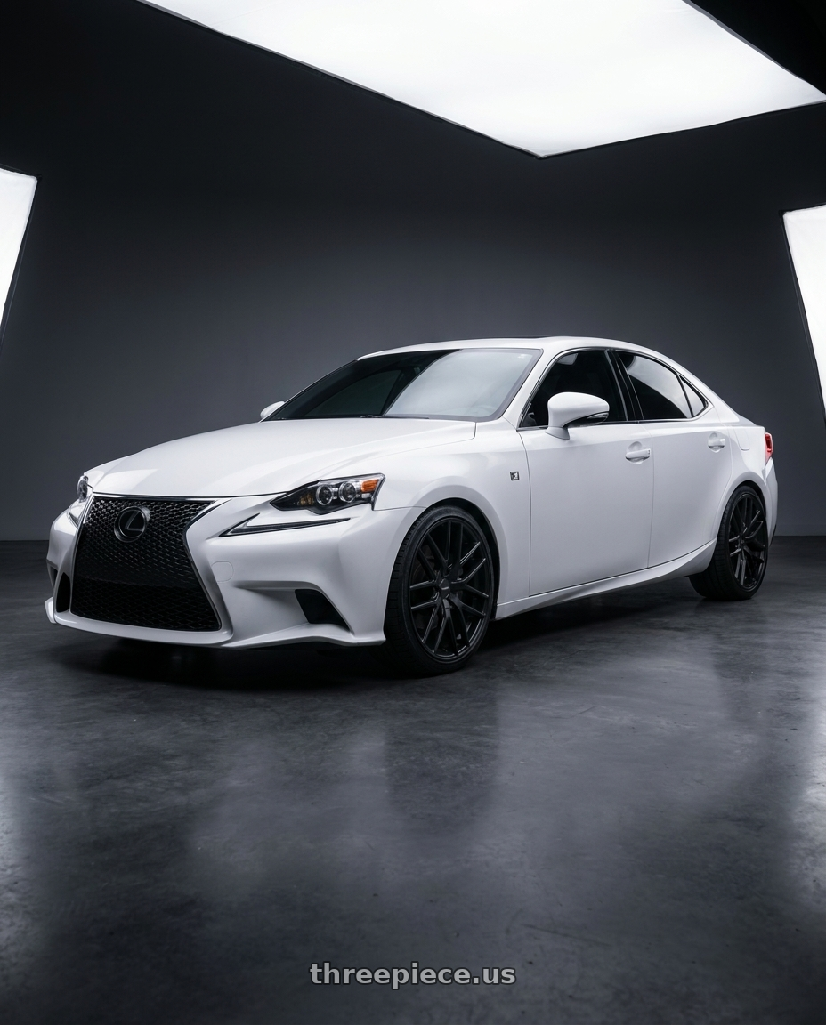2016 Lexus is200T F-Sport with TOUREN TR60 3260 5x108/5x114.3 19x8.5 +40 MATTE BLACK wheels