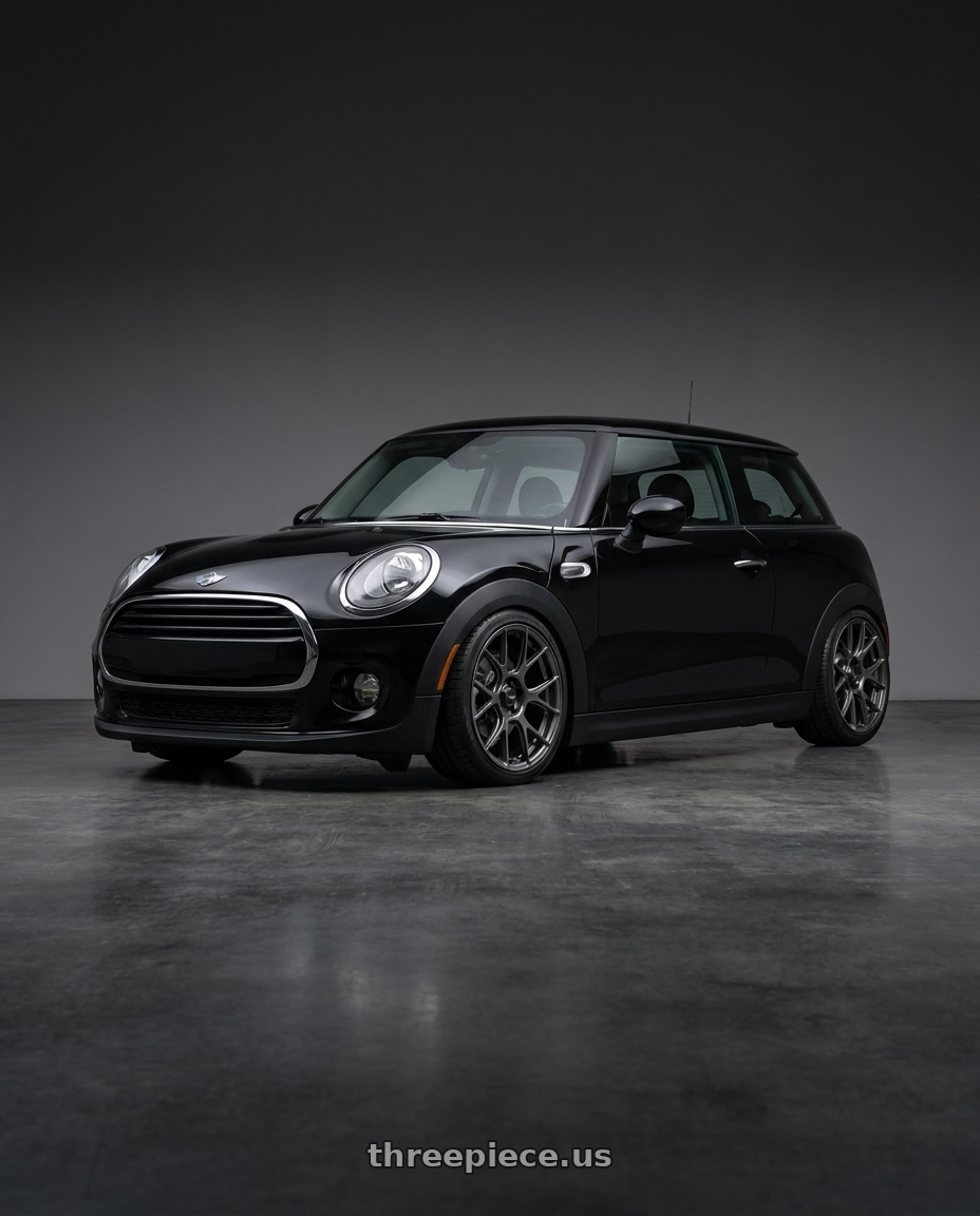 2018 mini cooper f56 base model with Konig Ampliform 5x120 20x8.5+45 Dark Metallic Graphite wheels