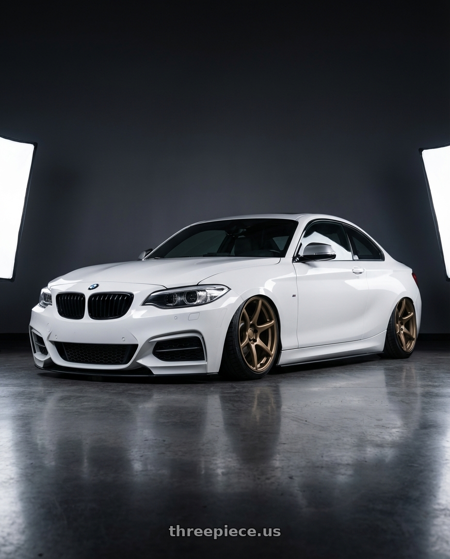 2018 BMW 2 Series F22 with Kansei K11B Tandem 5X120 19x9.5 22 Bronze wheels