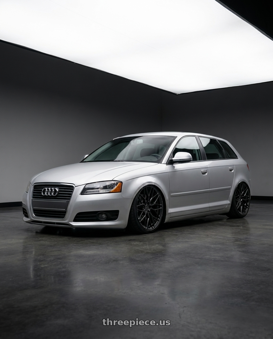 2009 Audi a3 with MRR Forged FG-X 5x120 19x8.5  +38 Carbon Flash fit Corvette C8 ( rear: FG-X20A152048R-CF ) wheels