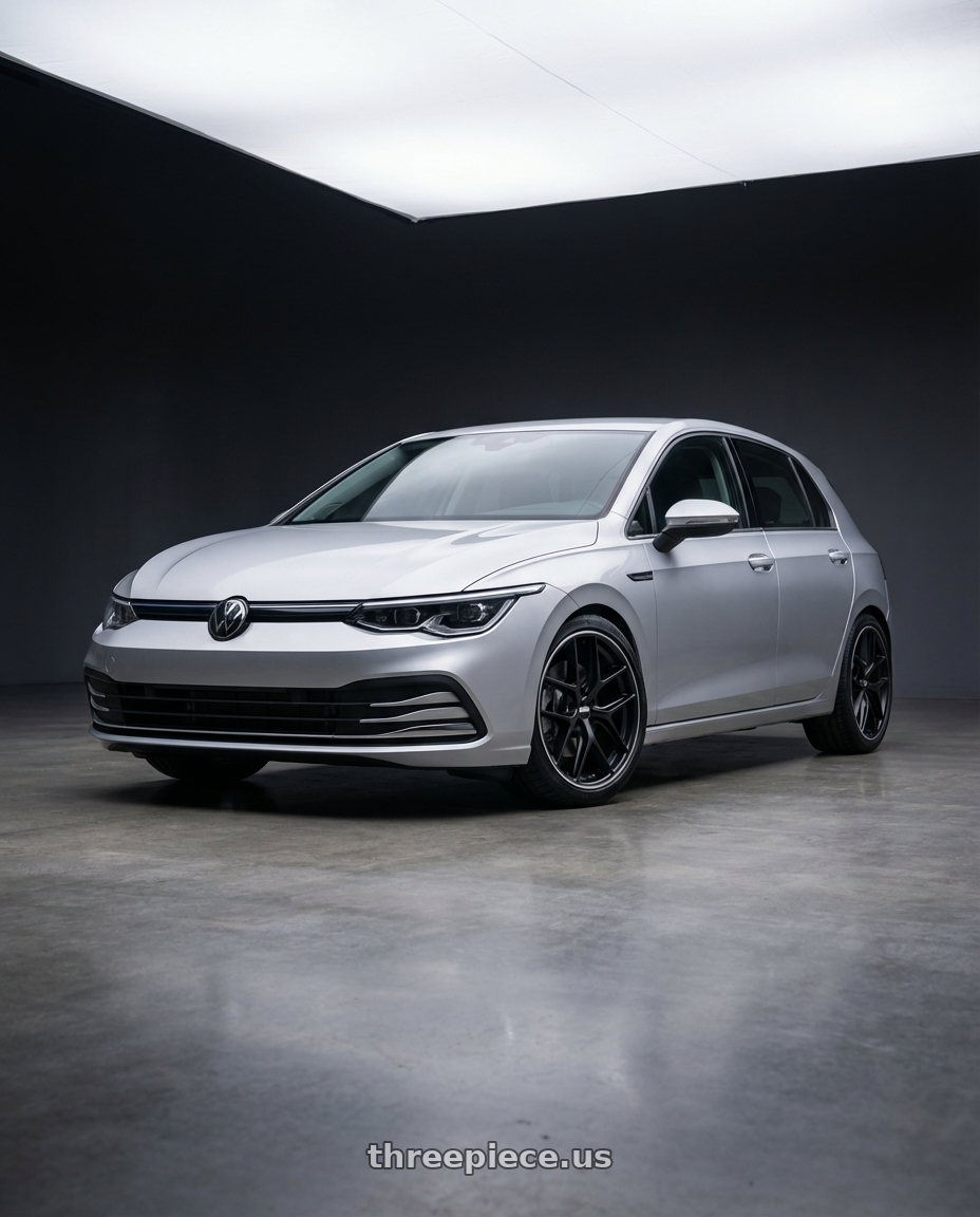 2024 Volkswagen Golf R MK8 with BBS CC-R 5x112 19x9.5+42 Satin Black wheels