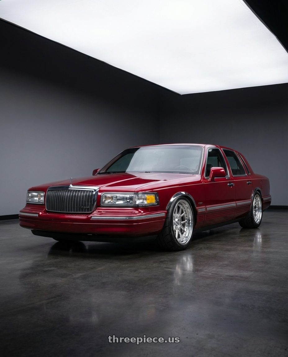 1991 Lincoln TownCar with CCW CZ05 4x100 16x7.5 +70 Polished wheels