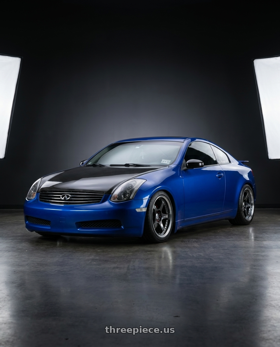 2003 infiniti g35 coupe with Advan Racing GT BEYOND 5x114.3 18x10.0 +25 RACING TITANIUM BLACK wheels
