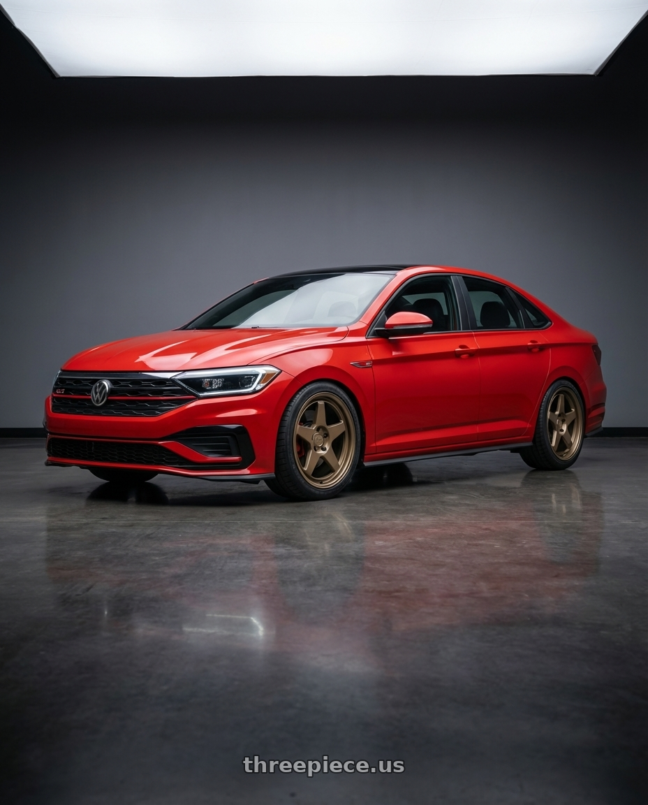 2023 Volkswagen Jetta GLI MK7 with Kansei K12B KNP 5X112 18x8.5 35 Bronze wheels