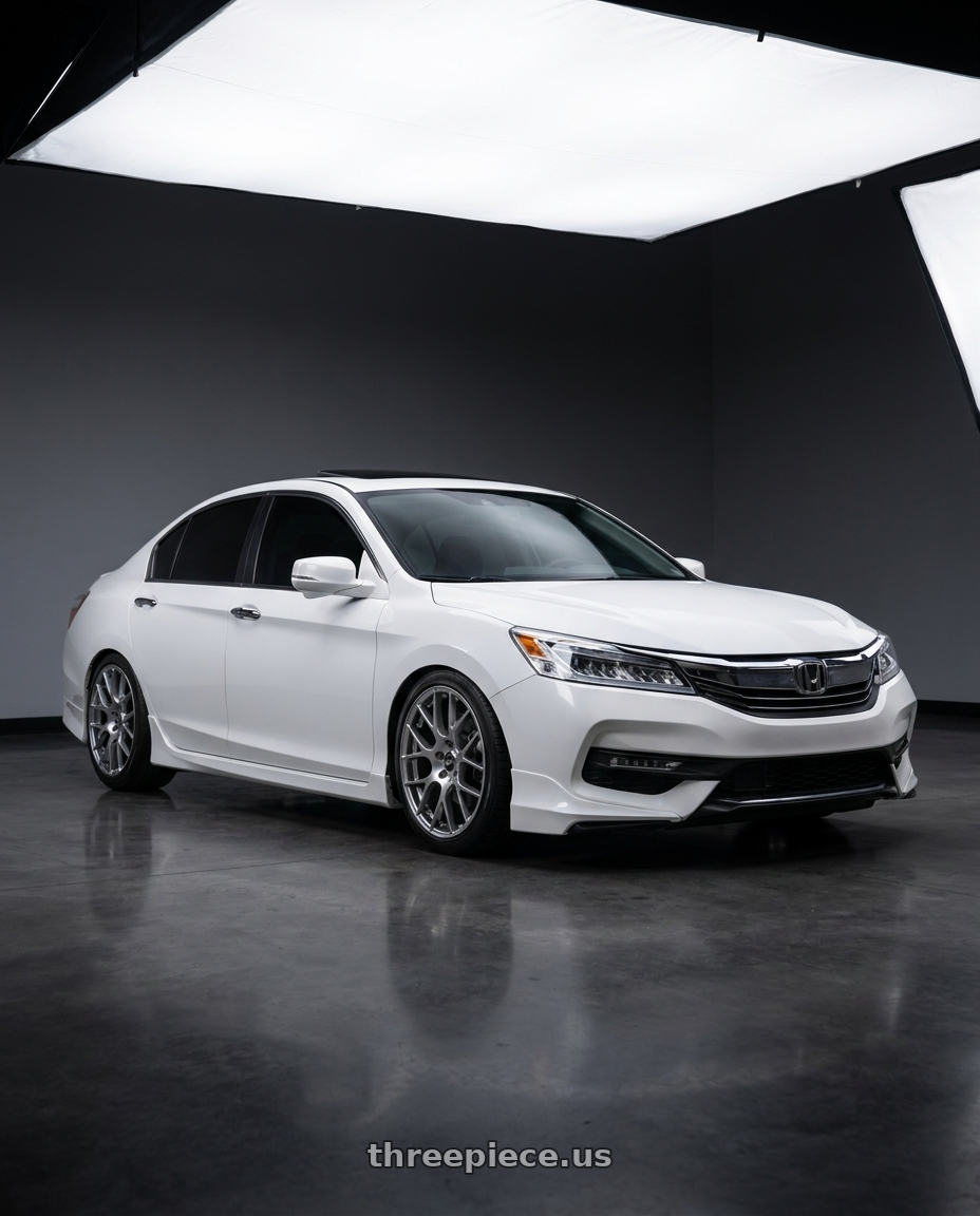 2016 Honda accord with Enkei Raijin 5x114.3 18x8+45 Hyper Silver wheels