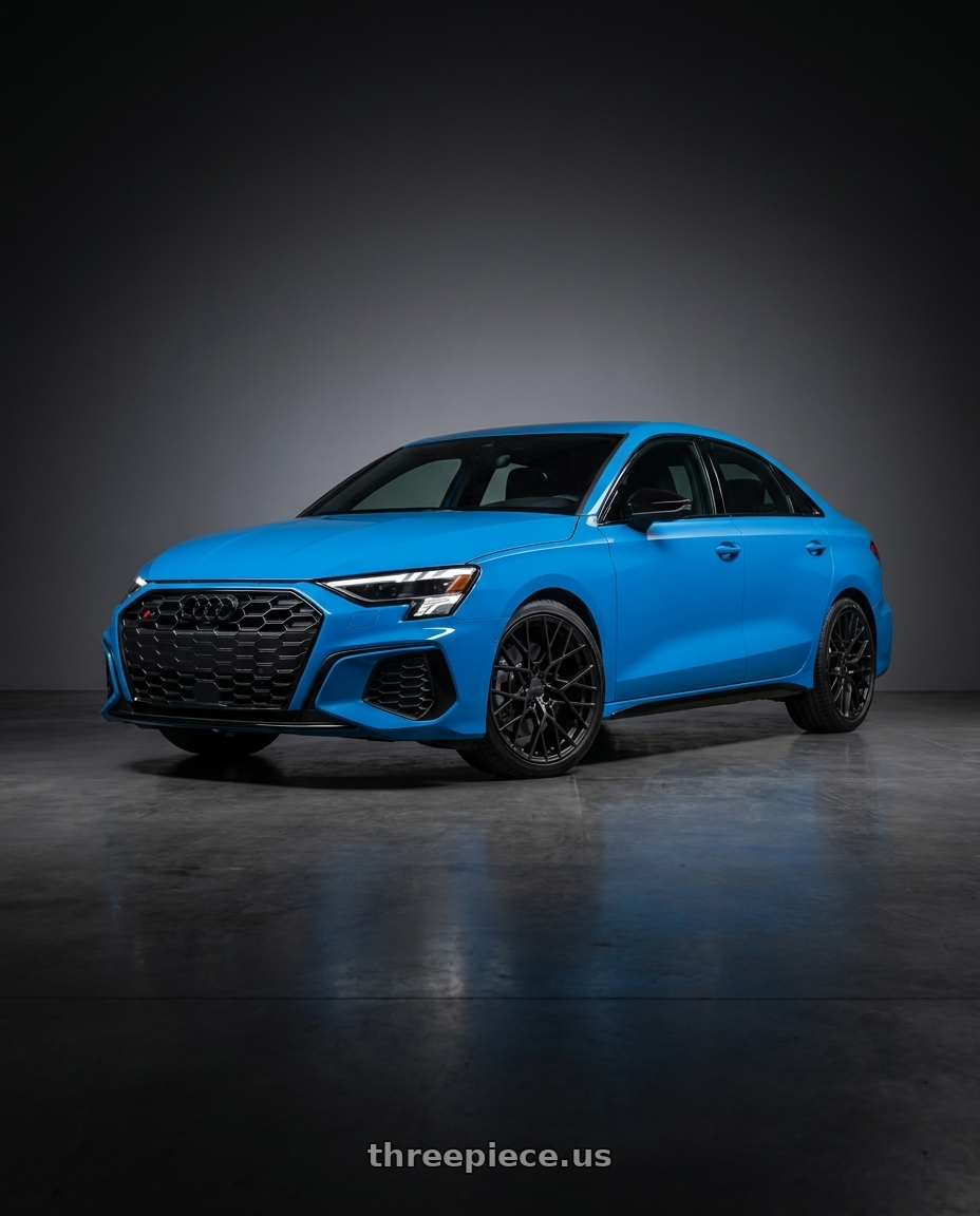 2023 Audi S3 with TSW SEBRING 5X112 19X8.5 +42 MATTE BLACK wheels