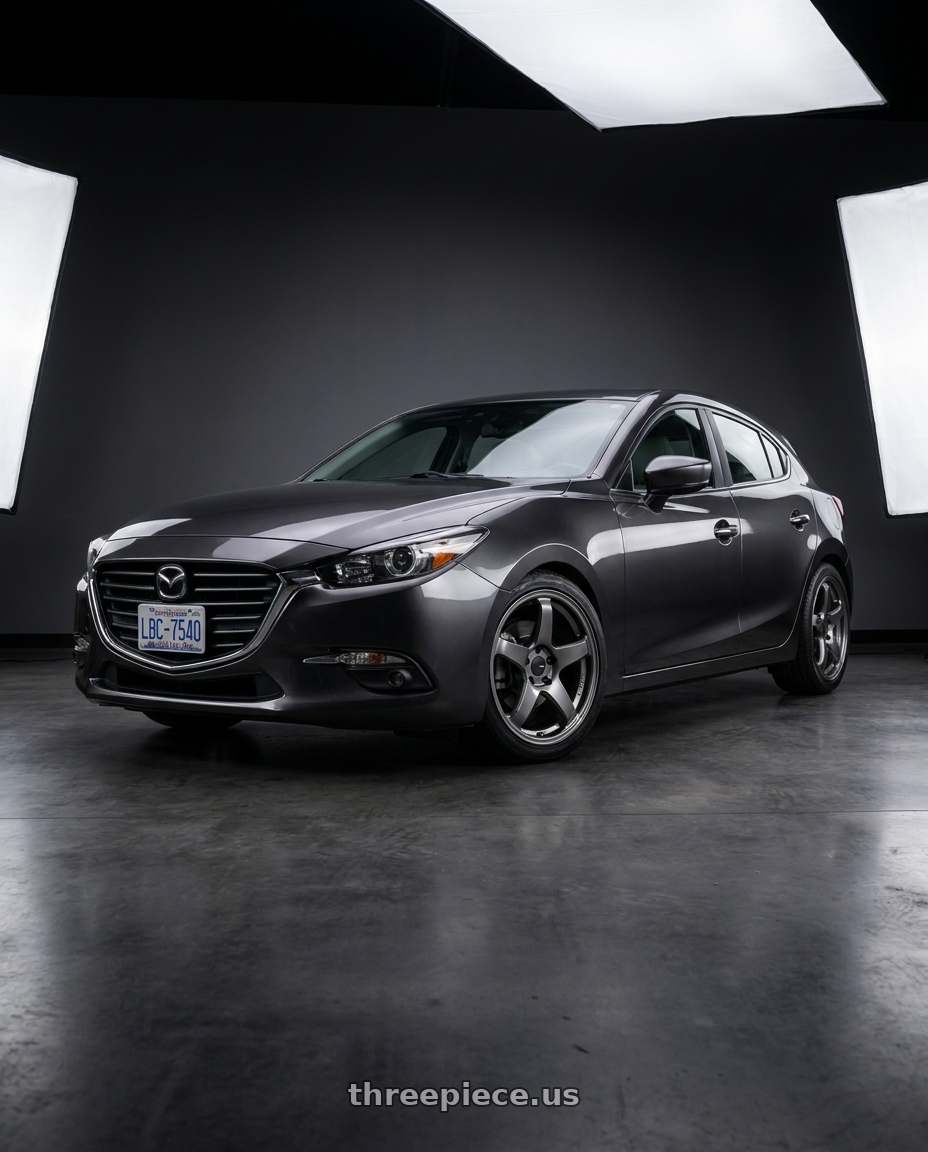 2017 Mazda Mazda3 Grand Touring with Enkei PF05 5x114.3 18x8.5+38 Dark Silver wheels