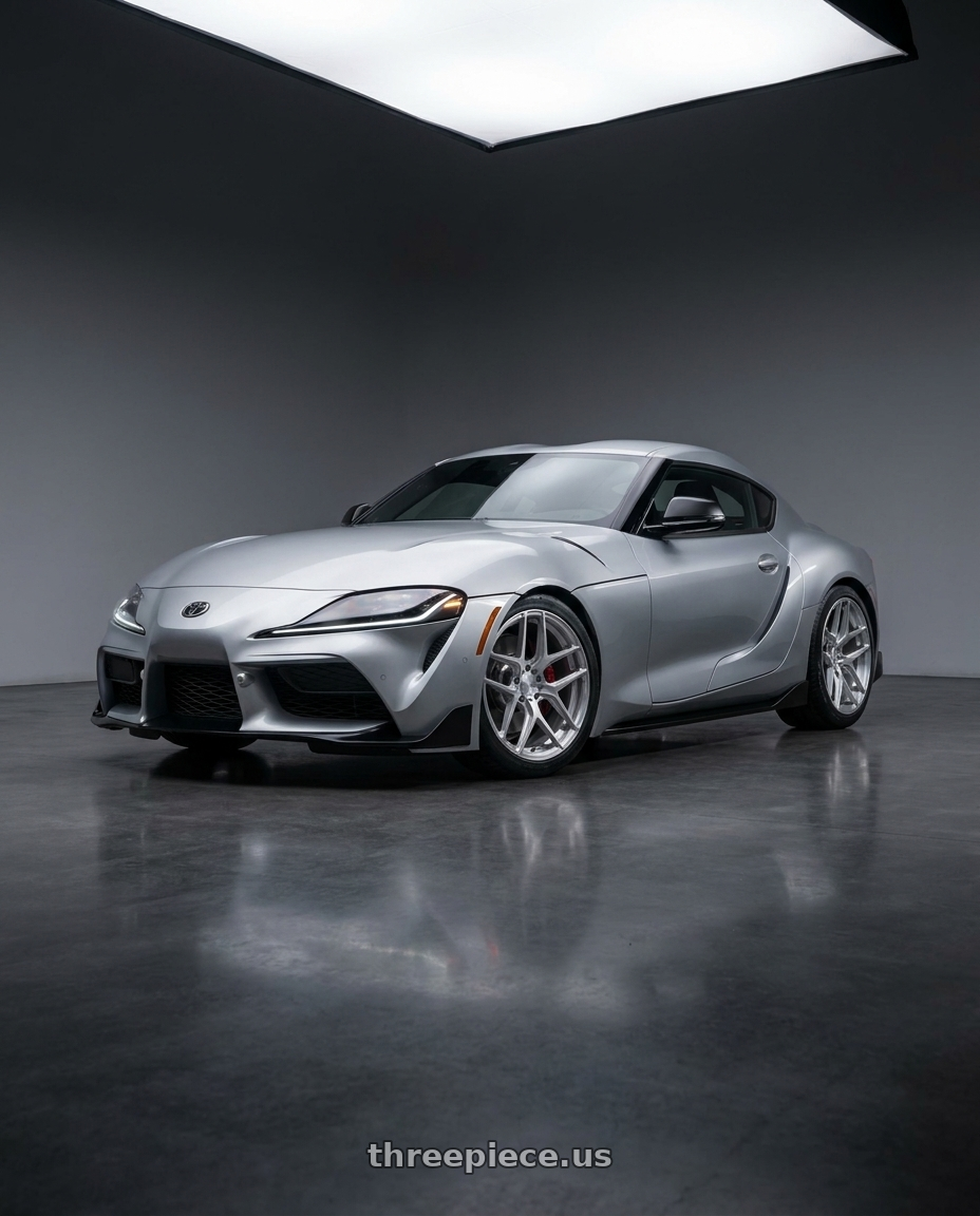 2022 Toyota GR Supra with MRR FS1 5x112 18x9.5  +25 Brushed Clear wheels