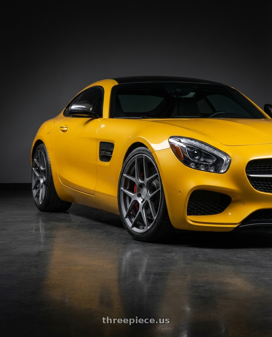 2019 Mercedes-Benz AMG GT with Aodhan AFF2 5x112 19x9.5+35 Matte Gray wheels