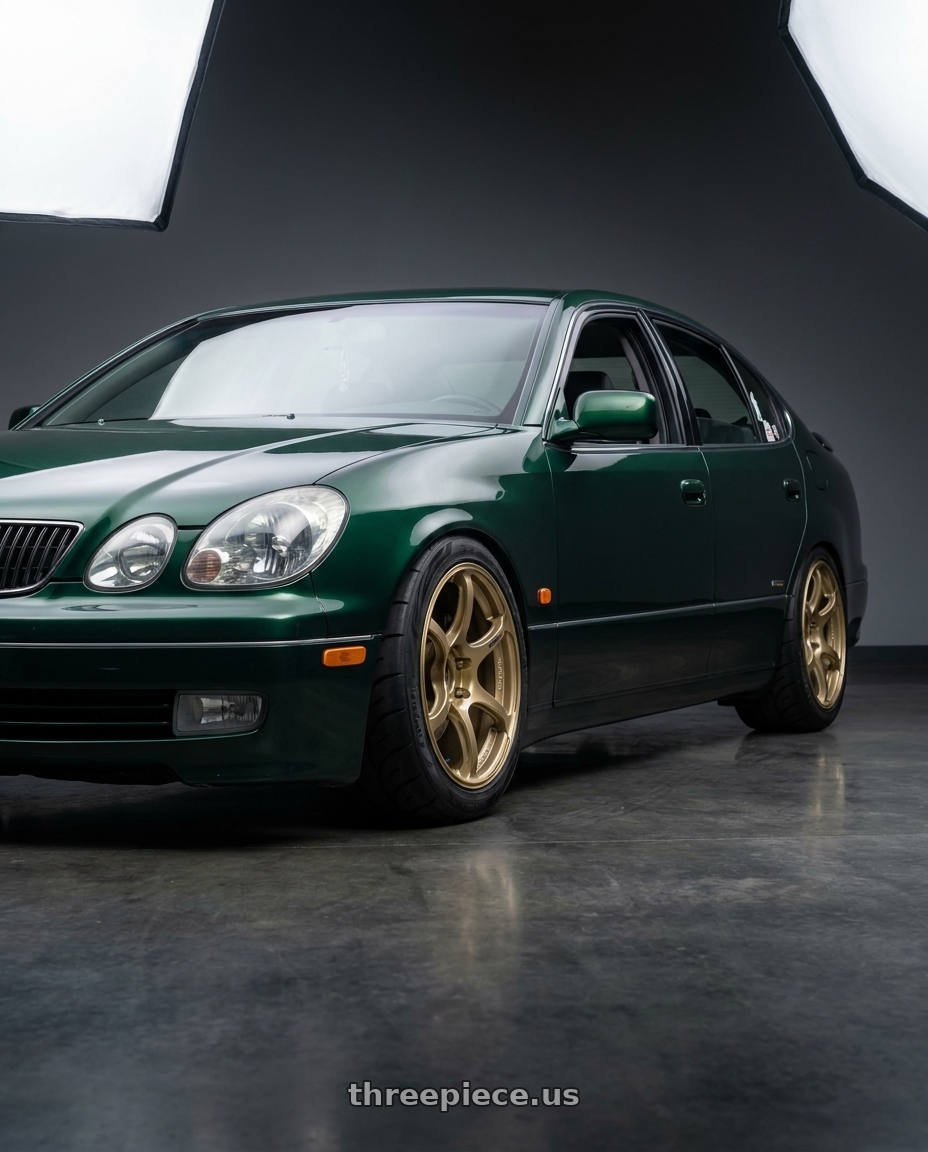 1998 toyota aristo with Advan RGIII 5x114.3 18x8.5+31 Gold wheels