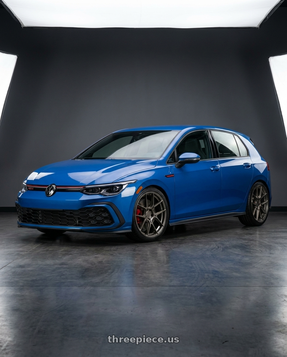2021 volkswagon gti se with Aodhan AH-11 5x112 18x8.5+35 Hyper Black wheels