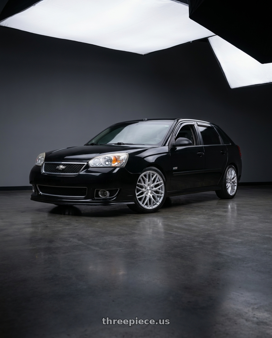 2006 Chevy Malibu maxx ss with Petrol P3E 5x110 18x8 +40 Machined Brushed Gloss Silver wheels