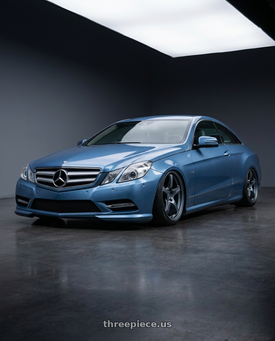 2014 Mercedes-Benz E-Class Coupe C207 with Gram Lights 57CR 5x112 19x10.5+22 Gunblue II wheels