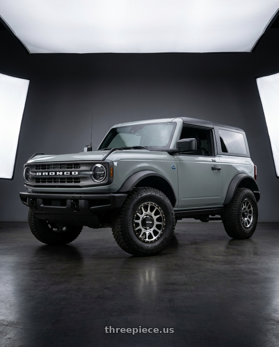 2021 Ford Bronco with Method Race Wheels 305MB NV 6x139.7 17x8.5 +0 MACHINED - MATTE BLACK LIP wheels