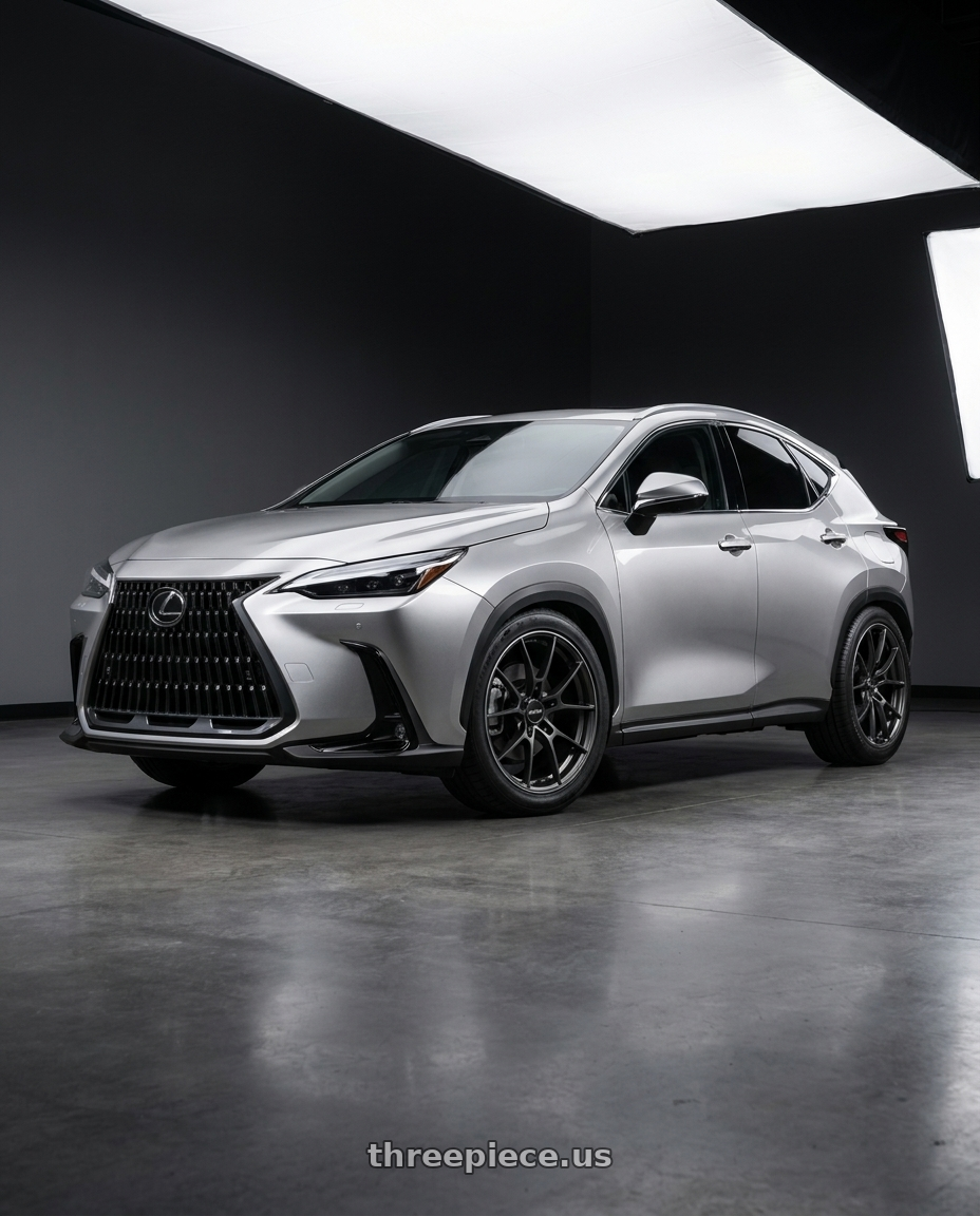 2026 Lexus NX with Volk Racing G025 5x114.3 20x9.0+35 Matte Gunblack / Rim Edge DC wheels