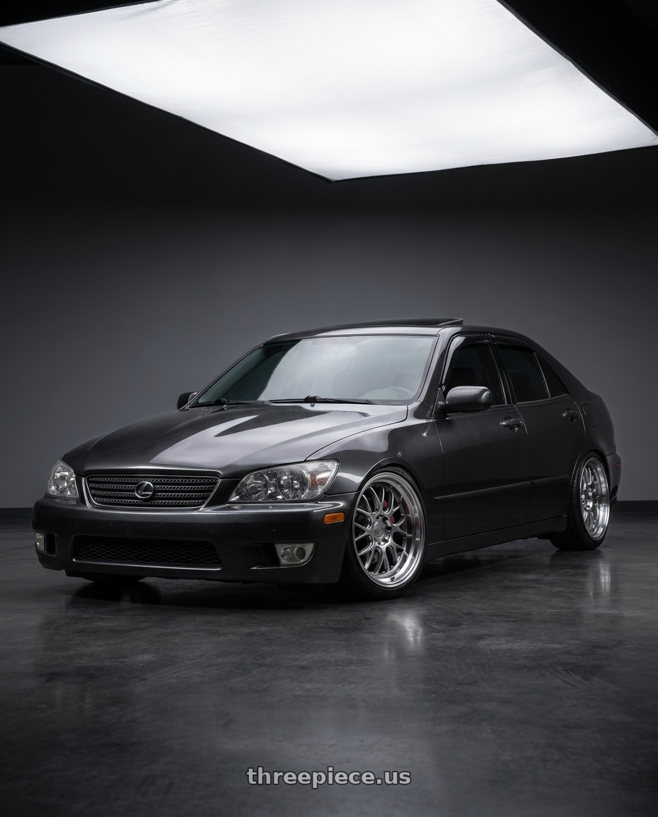 2001 lexus is300 with F1R F21 5x114.3/5x120 18x8.5 +35 Hyper Black/Polish Lip v2 wheels