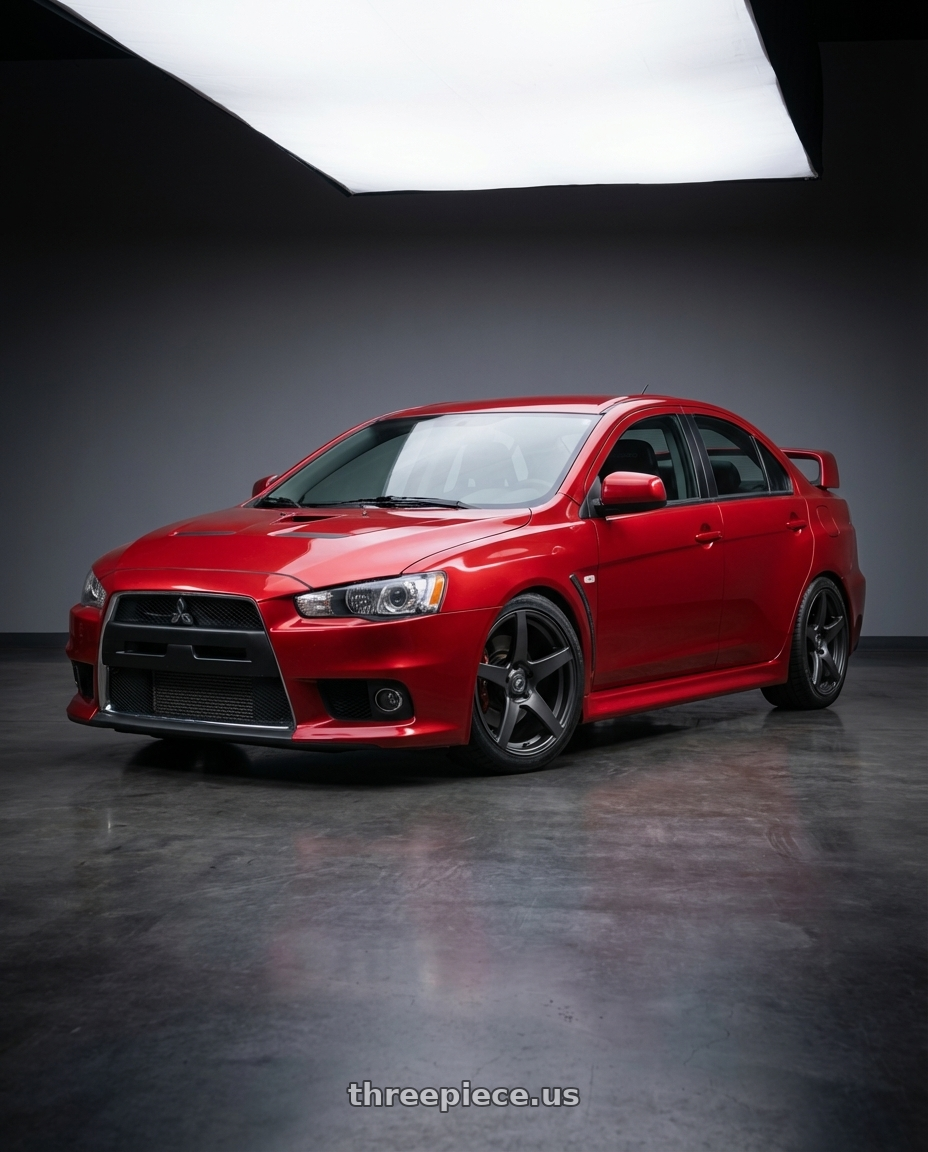 2012 Mitsubishi Lancer Evo X with Forgestar CF5 5x114.3 18x9 +35 Satin Black wheels