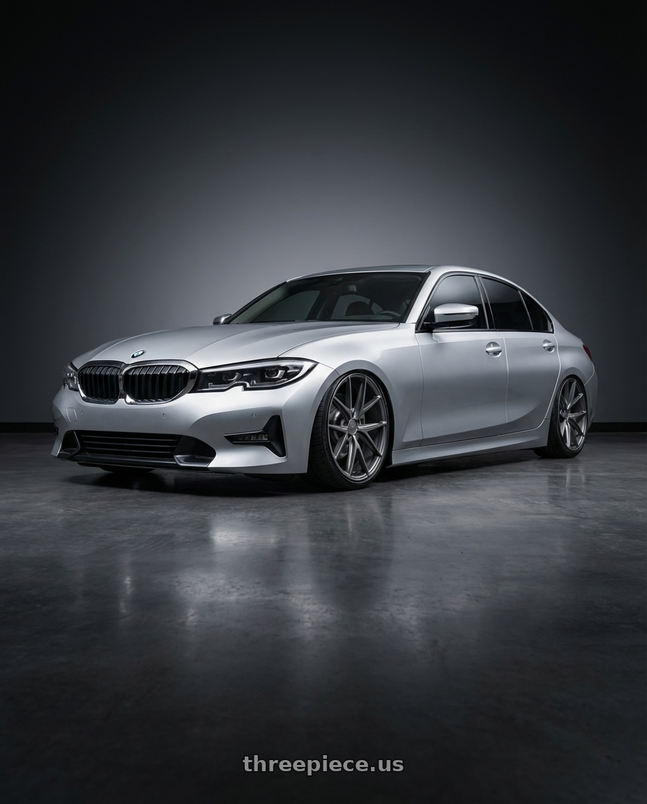 2023 BMW 3 Series G20 with Niche 1PC M116 MISANO 5X112 19X9.5 +38 MATTE GUN METAL wheels