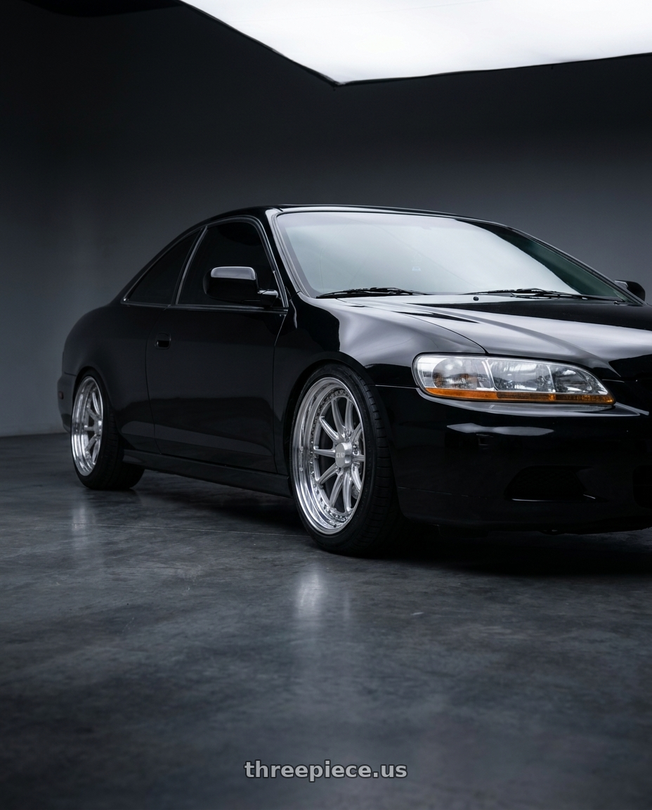 2001 Honda Accord 2.3 Lx 4cyl 2dr with CCW CZ10 4x114.3 18x7.5 +45 Polished wheels