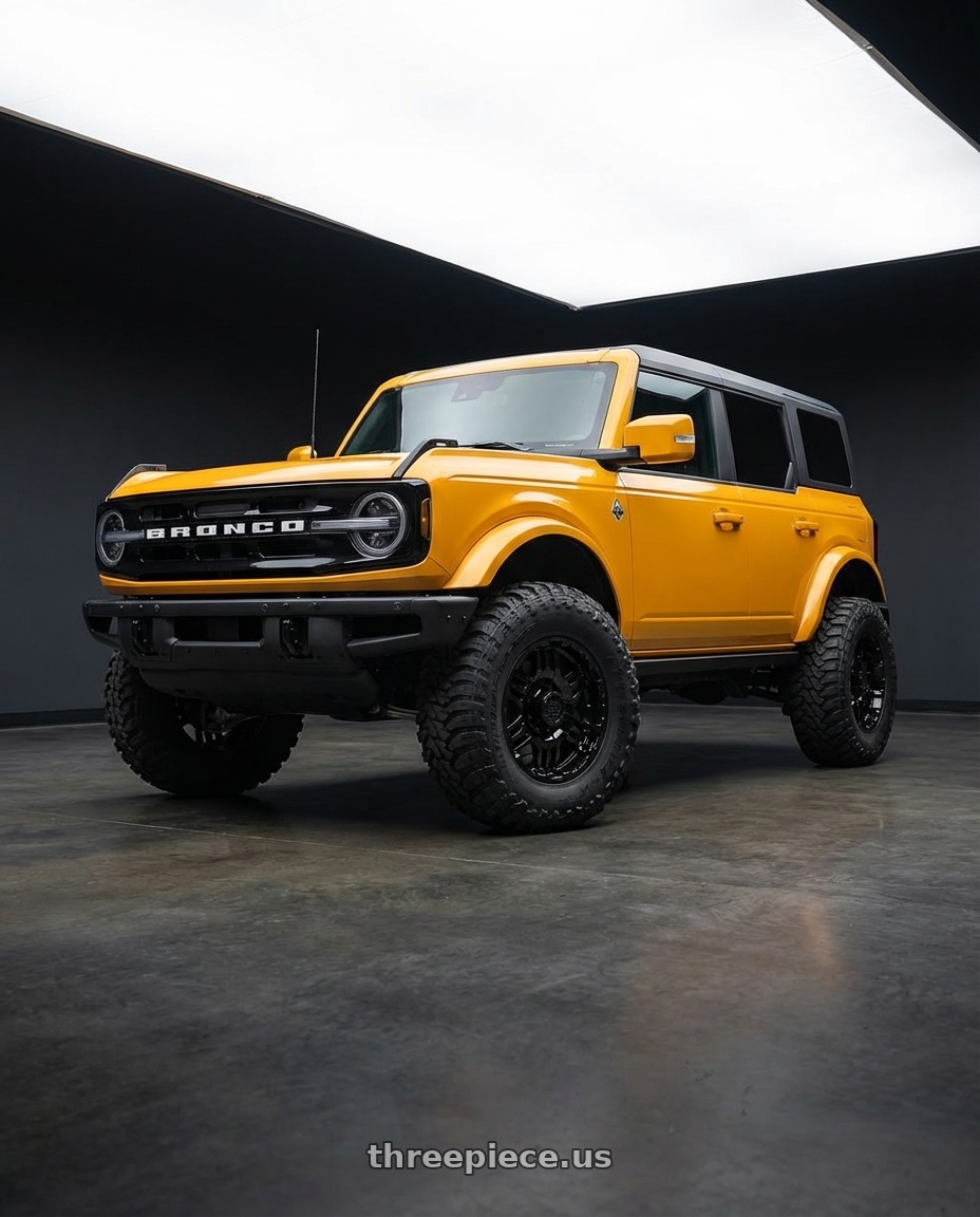 2024 Ford Bronco with Gear Off Road 713B 6x139.7 20x9 +10 Gloss Black wheels