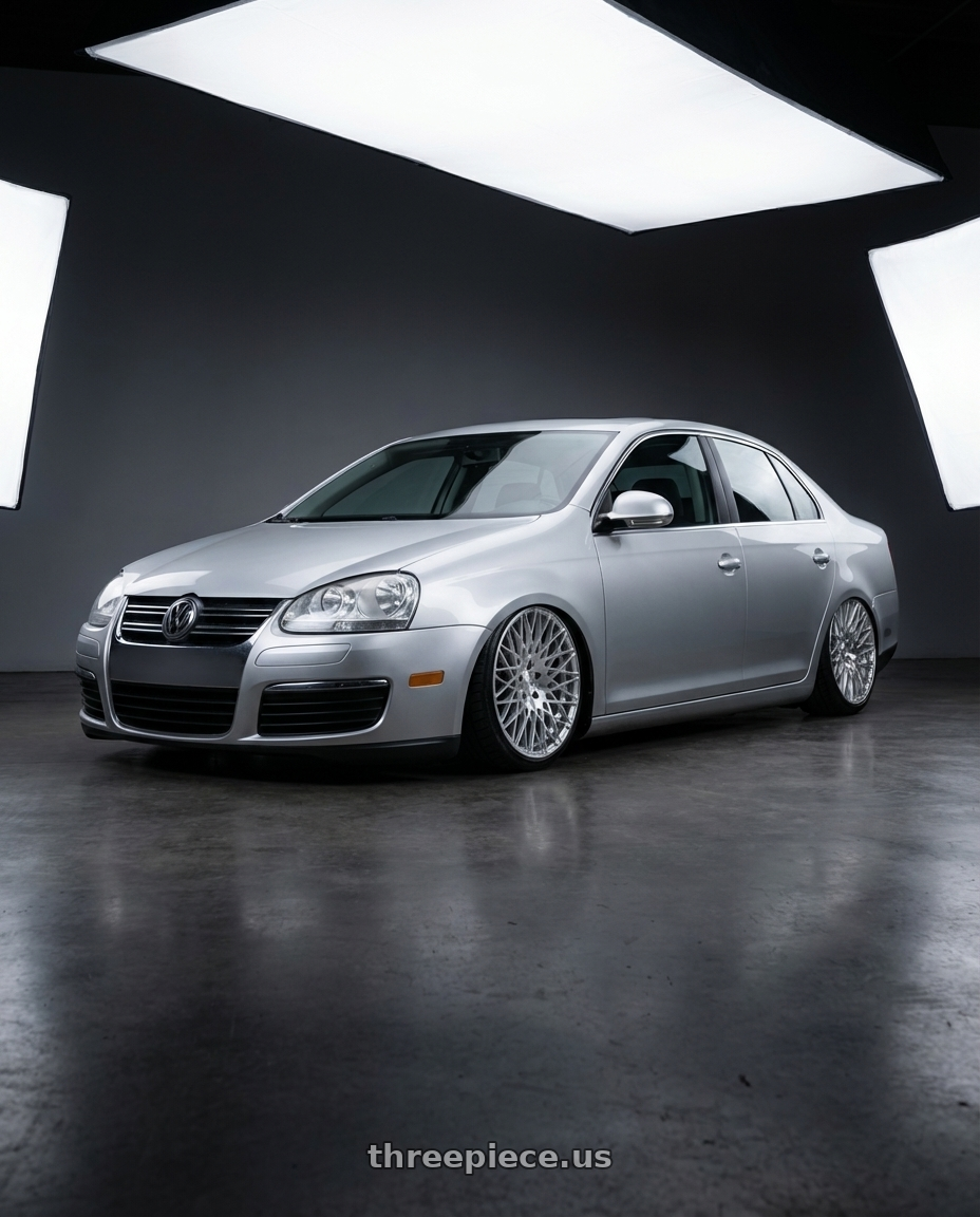 2009 Volkswagen Jetta GLI MK5 with Avant Garde Wheels M540 5X112 18x9 +48 Silver Machined wheels