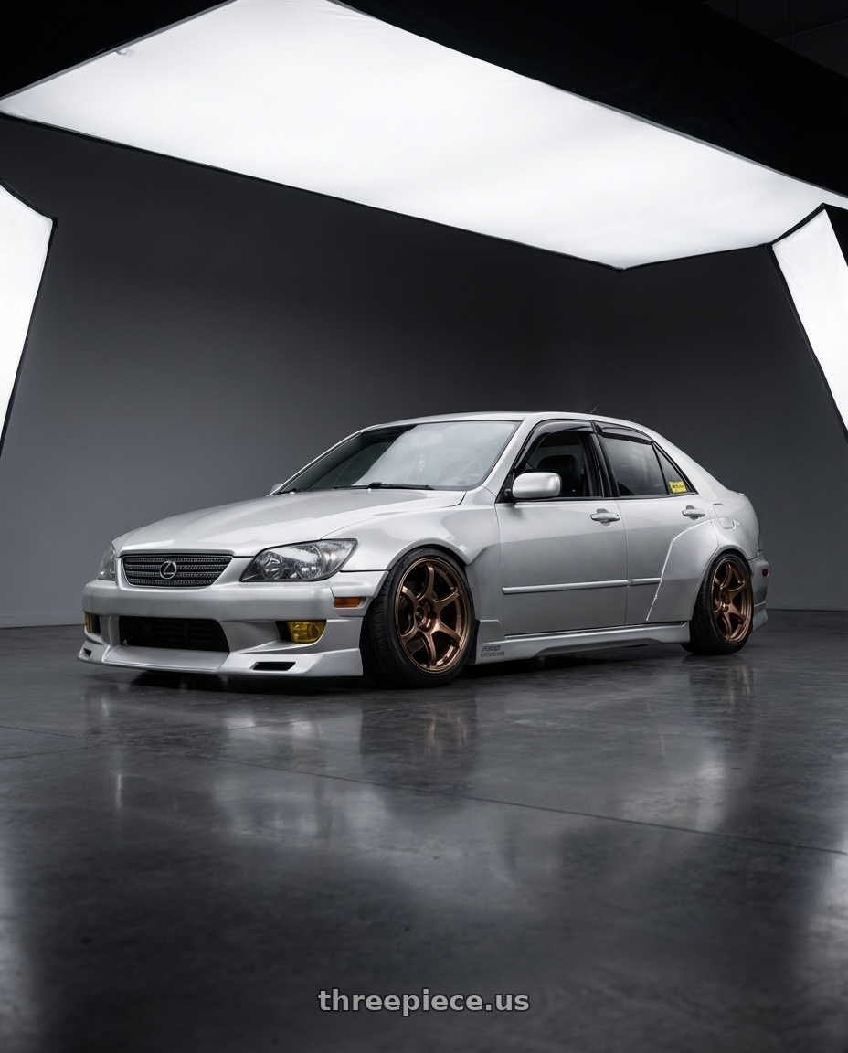 2004 Lexus is300 with Advan Racing RG-4 5x114.3 17x8.5 +31 RACING COPPER BRONZE wheels