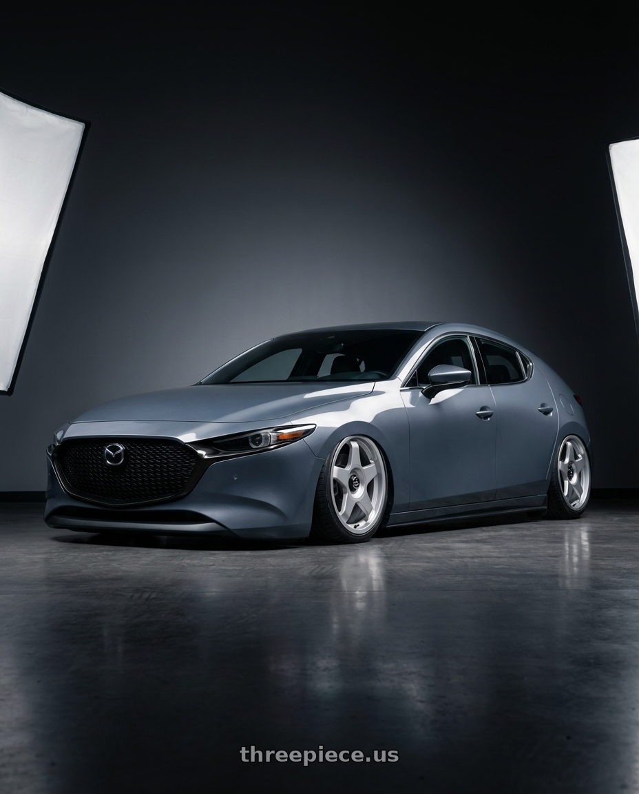 2023 Mazda Mazda3 Turbo with fifteen52 CHICANE 5x114.3 / 5x100 18x8.5 +35 SPEED SILVER (GLOSS SILVER) wheels