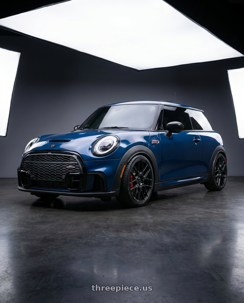 2019 Mini jcw with KATANA RACING KR04 5x112/5x114.3 18x8 +40 Matte Black wheels