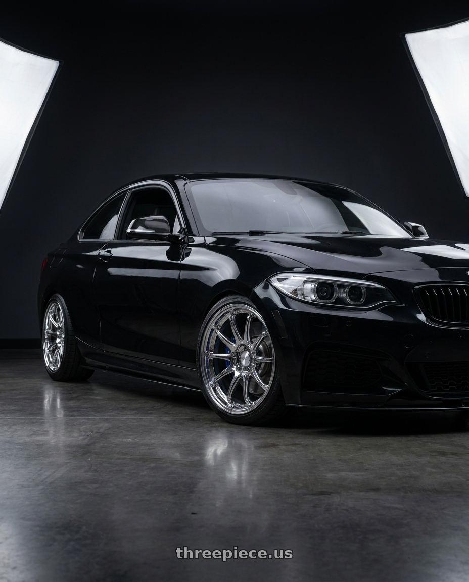 2017 bmw f22 m240i with KATANA RACING HR06 5x120 18x9.5 +22 Chrome wheels