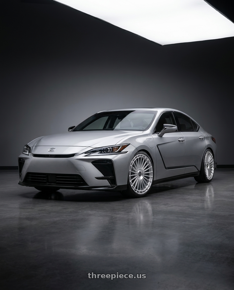 2027 LEXUS ES500e with MV Forged MVF40 blank 24x10 BLANK Diamond Silver wheels