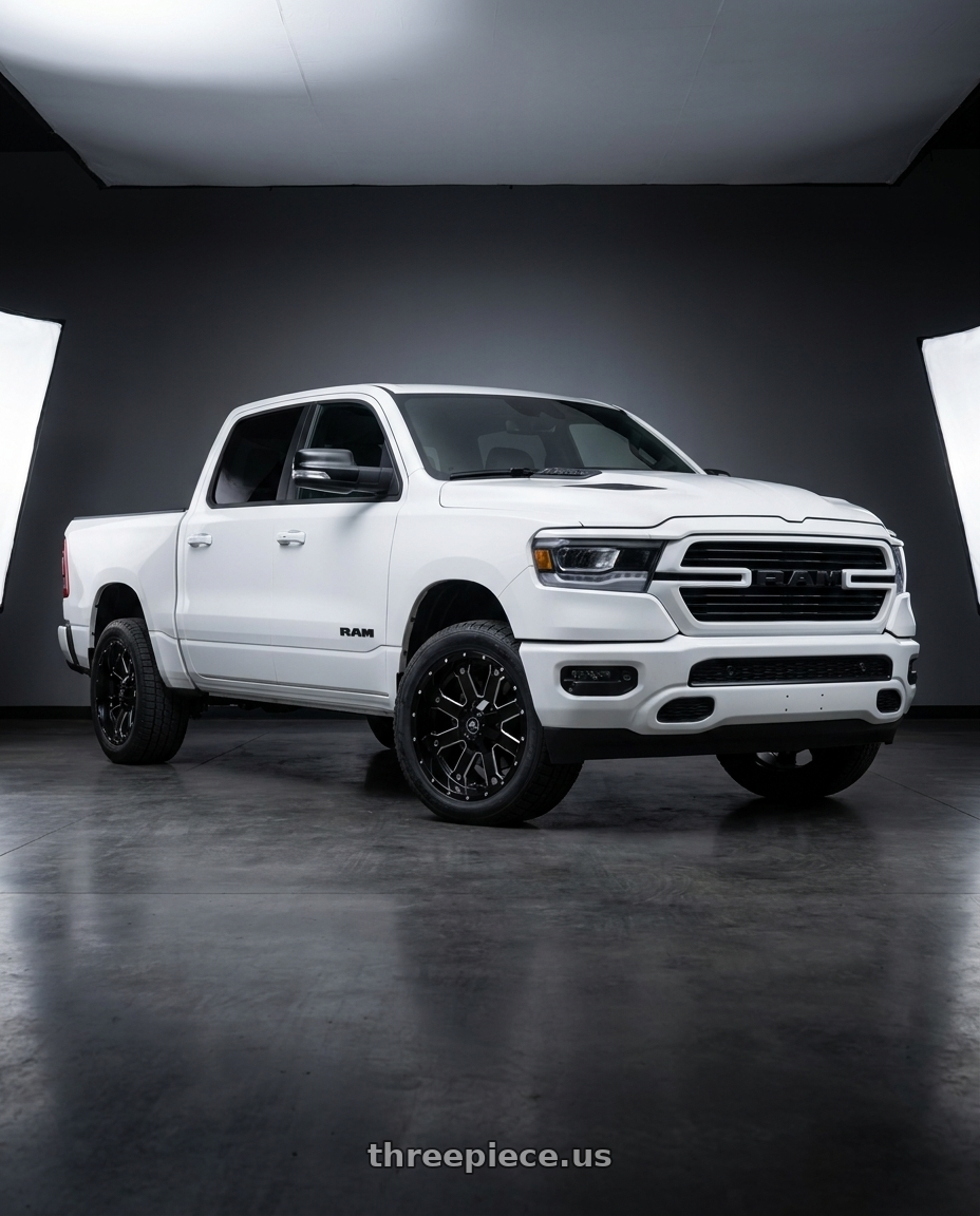 2026 Ram 1500 GT Sport with American Off-Road A108 5x120 - 5x150 6x120 - 6x139.7 20x10 -24 Black Milled Spoke wheels