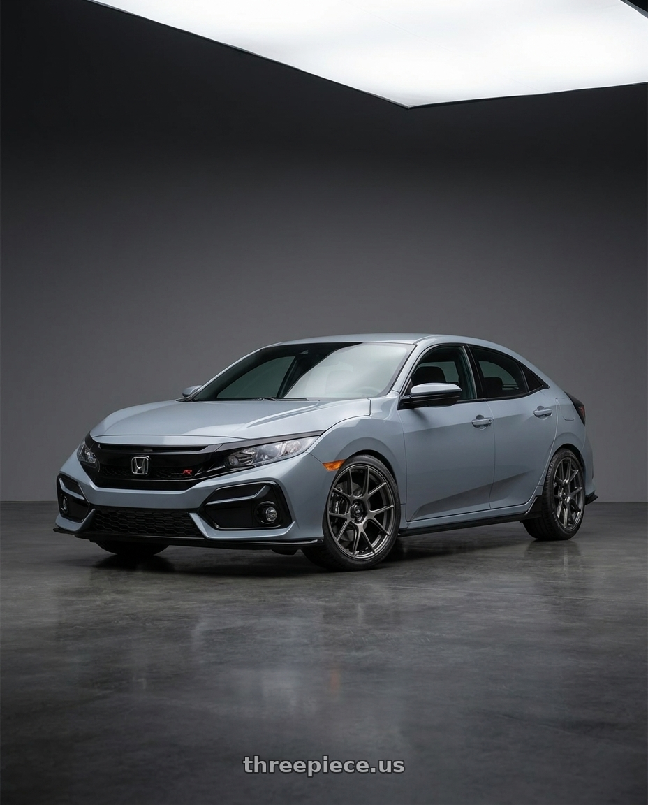 2021 Honda Civic Type R with Konig Ampliform 5x120 18x8.5+32 Dark Metallic Graphite wheels