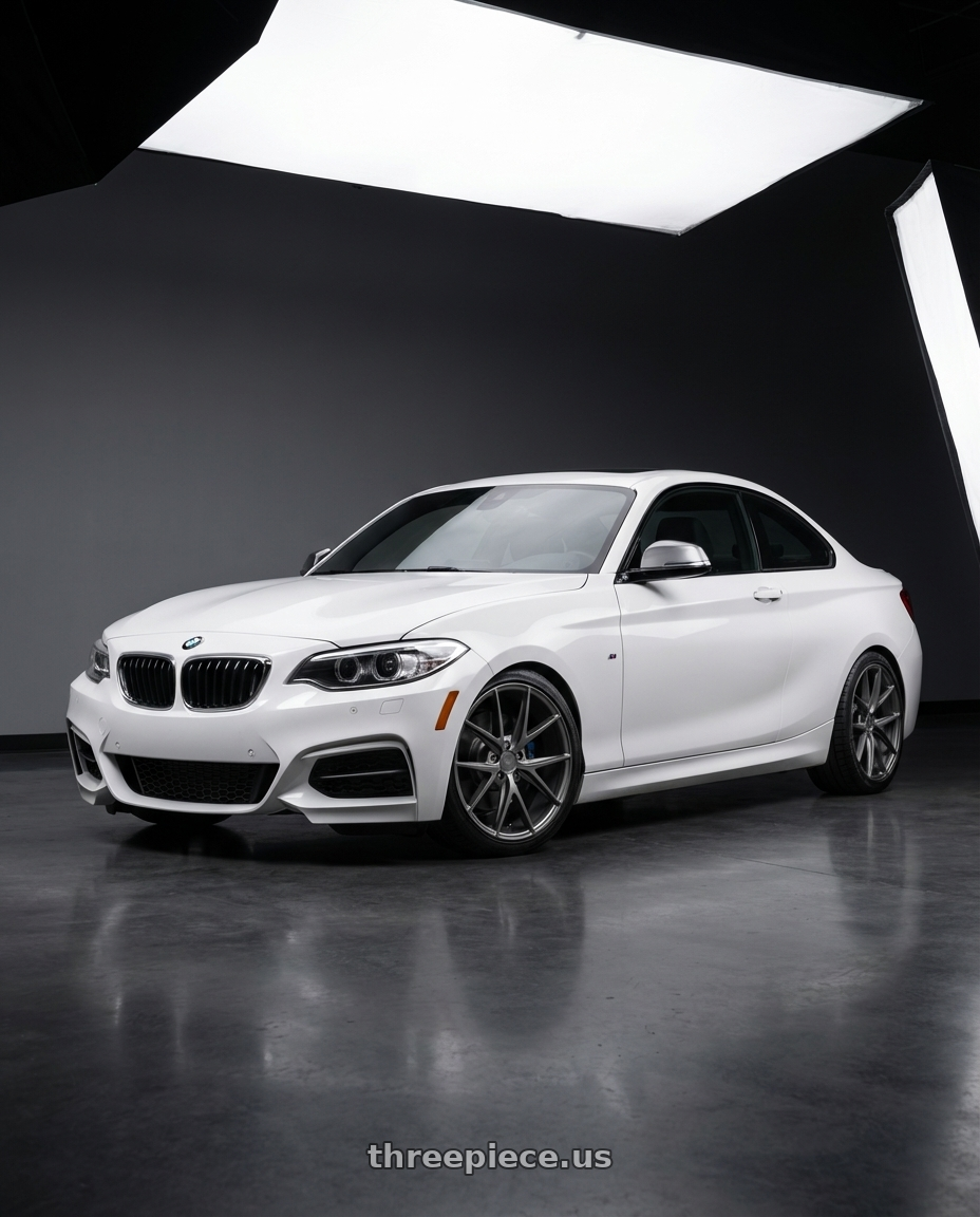 2018 BMW 2 Series F22 with Niche 1PC M116 MISANO 5X120 18X8 +40 MATTE GUN METAL wheels